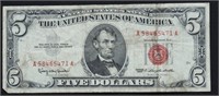 FIVE DOLLAR RED SEAL VF