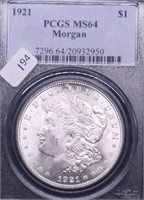 1921 PCGS MS64 MORGAN DOLLAR
