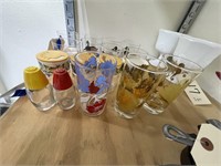 9 pcs-3 Drinking Glasses Salt/Pepper Shakers
