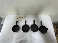 4 pcs-Decorative Mini Cast Iron Skillets Conley