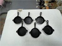 6 pcs-Decorative Mini Cast Iron Skillets