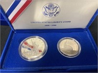 Two Silver 1986 Liberty Coins