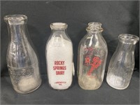 Four Lancaster County, PA Milk Bottles