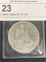 1843 Liberty Seated $1.00 Coin