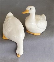 Ceramic White Geese Figures
