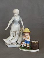 Verona Vergasi Bisque Figurine & Pastel Lady