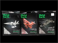 (3) Metal Earth Steel Sheet Model Kits