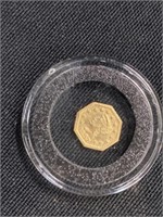 1857 California One Quarter Gold Coin