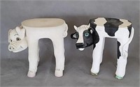 Cow & Pig 11" Resin Plant Stands