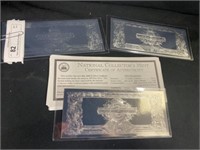Three Collector's Mint $2.00 Certificates