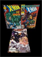 (2) Marvel X-Man Comics & (1) Marvel Uncanny X-Men