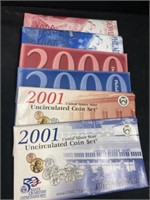 Six Uncirculated Coin Sets