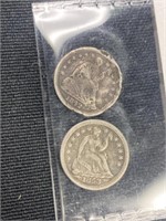 1842 and 1853 Half Dimes