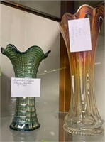 Carnival Glass. Northwood Flute Vase, Imperial