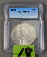 1896 Morgan Dollar Icg - Ms65