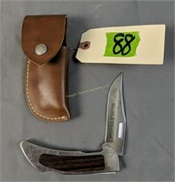 Smith & Wesson Folding Pocket Knife With Sheath.