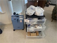 Oxygen machine &assorted Oxygen & Cpap supplies