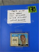 Blue Binder 1960s Baseball Cards With Hank Aaron,