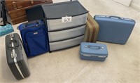 Assorted Luggage & Plastic Drawers