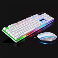 Rainbow Computer Keyboard, Wired USB Lighting