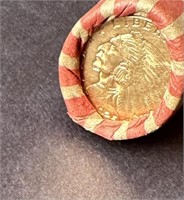 $2.50 Gold Coin Roll of 10 Gold Coins