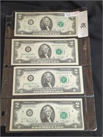 8 - UNCIRCULATED 1976 $2 NOTES