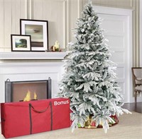 7ft Flocked Artificial Christmas Tree