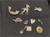11 STERLING SOUTHWESTERN JEWELRY PIECES