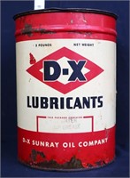 Vintage 5lb D-X Lubricants oil can