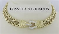 David Yurman 18 Kt .77 Ct Diamond Strand Necklace