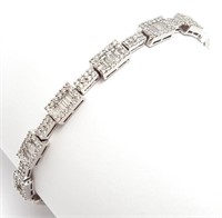$ 12,600 4.50 Ct Diamond Link Bracelet 18 Kt