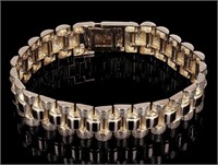 14.8 MM Watch Link Chain Bracelet 10 Kt