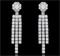 AIGL Certified $ 9860 2.67 Ct Diamond Earrings