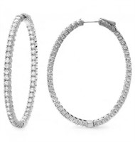 $ 14,900 5.00 Ct Diamond Hoop Earrings