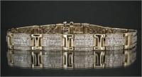 $ 12,800 5.25 Ct Diamond Modern Link Bracelet
