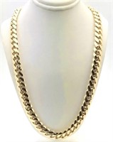14 Kt 14 MM Miami Cuban Link Solid Gold Chain
