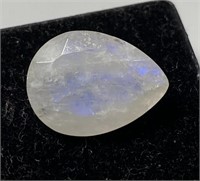 8.35 Cts Pear Cut Faceted Rainbow Moonstone