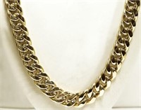 14 Kt 10.5 MM Miami Cuban Link Solid Gold Chain.