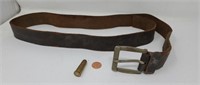 Old leather belt & shell