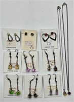 Sterling Gemstone Earrings and Pendants