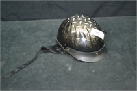 HCI Size Lg Diamond Plate Skull Cap Cycle Helmet