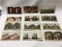 VINTAGE STEREOSCOPE CARDS LOT OF 12