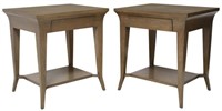 (2) RANDOLPH & HEIN INC. OAK 'EMW' SIDE TABLES