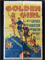 1951 Original Movie Theater Poster Golden Girl