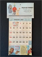 1969 Advt Calendar Fayetteville AR Pharmacy