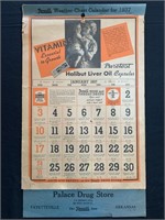 1937 Rexall  Advt  Calendar Fayetteville AR