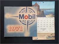 Mobil & Esso Advertising Calendars 1971 & 1961,