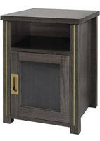GAZHOME Farmhouse Nightstand, Wood End Table