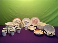 Mugs, Bowls, Plates, Ceramic Pitcher, Planters