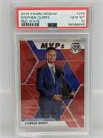 2019 Mosaic Red Wave Prizm Stephen Curry PSA 10